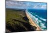 Aerial photograph of the beach & shoreline of Noosa North Shore, Great Sandy National Park-Mark A Johnson-Mounted Photographic Print