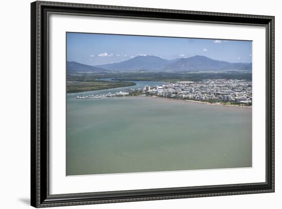 Aerial Photograph of the City and the Mouth of Trinity Inlet-Louise Murray-Framed Photographic Print