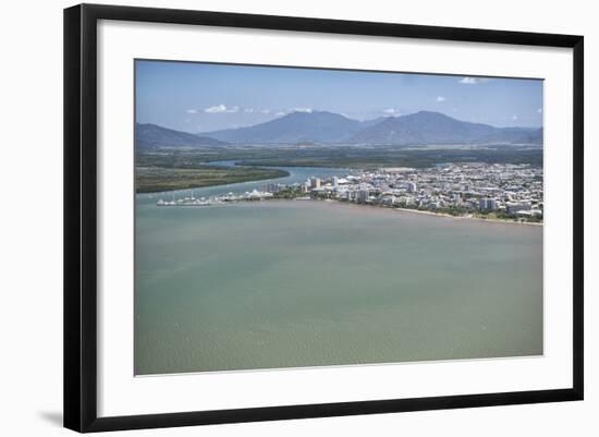 Aerial Photograph of the City and the Mouth of Trinity Inlet-Louise Murray-Framed Photographic Print