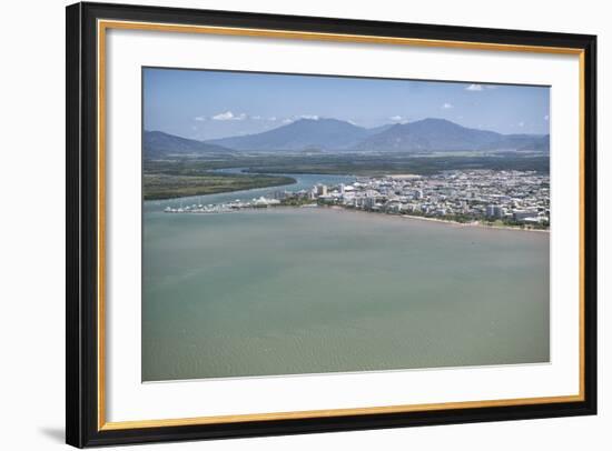 Aerial Photograph of the City and the Mouth of Trinity Inlet-Louise Murray-Framed Photographic Print