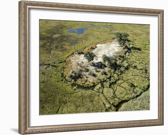 Aerial Photograph of the Okavango Delta-Nigel Pavitt-Framed Photographic Print