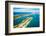 Aerial photograph of The Spit & the Broadwater, Gold Coast, Queensland, Australia-Mark A Johnson-Framed Photographic Print