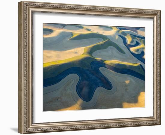 Aerial Photography at Harvest Time in the Palouse Region of Eastern Washington-Julie Eggers-Framed Photographic Print