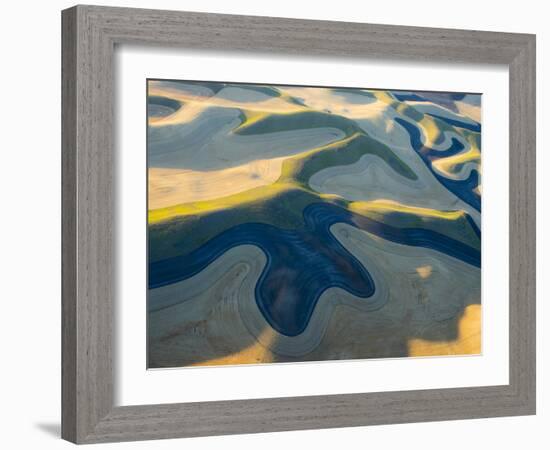 Aerial Photography at Harvest Time in the Palouse Region of Eastern Washington-Julie Eggers-Framed Photographic Print