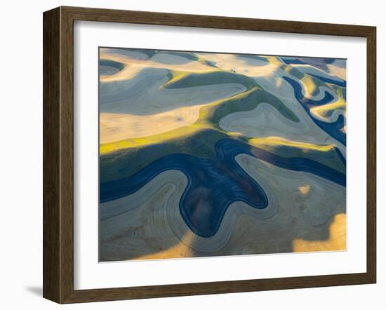 Aerial Photography at Harvest Time in the Palouse Region of Eastern Washington-Julie Eggers-Framed Photographic Print