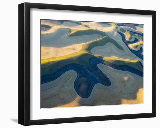 Aerial Photography at Harvest Time in the Palouse Region of Eastern Washington-Julie Eggers-Framed Photographic Print