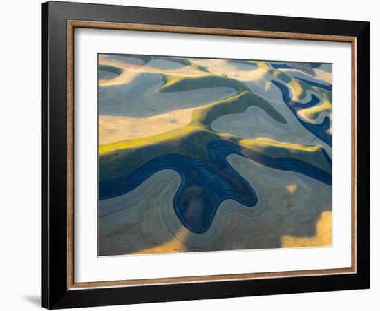 Aerial Photography at Harvest Time in the Palouse Region of Eastern Washington-Julie Eggers-Framed Photographic Print