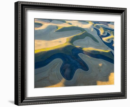 Aerial Photography at Harvest Time in the Palouse Region of Eastern Washington-Julie Eggers-Framed Photographic Print