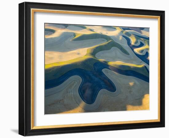 Aerial Photography at Harvest Time in the Palouse Region of Eastern Washington-Julie Eggers-Framed Photographic Print