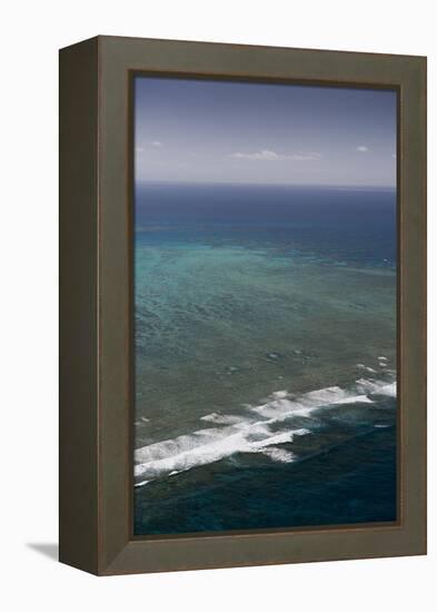 Aerial Photography of Coral Reef Formations of the Great Barrier Reef-Louise Murray-Framed Premier Image Canvas