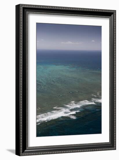 Aerial Photography of Coral Reef Formations of the Great Barrier Reef-Louise Murray-Framed Photographic Print