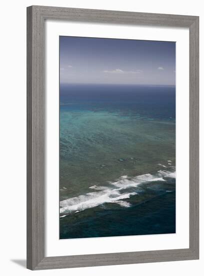 Aerial Photography of Coral Reef Formations of the Great Barrier Reef-Louise Murray-Framed Photographic Print