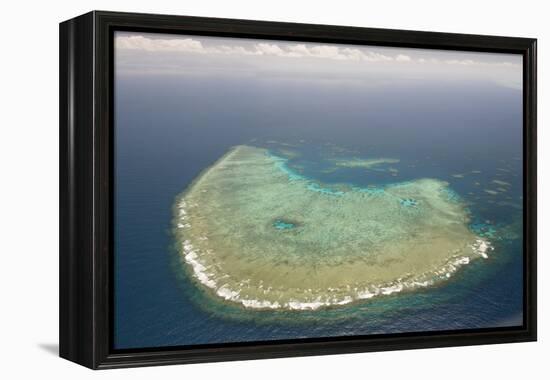 Aerial Photography of Coral Reef Formations of the Great Barrier Reef-Louise Murray-Framed Premier Image Canvas