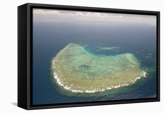 Aerial Photography of Coral Reef Formations of the Great Barrier Reef-Louise Murray-Framed Premier Image Canvas