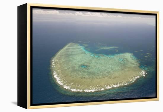 Aerial Photography of Coral Reef Formations of the Great Barrier Reef-Louise Murray-Framed Premier Image Canvas