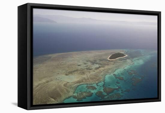 Aerial Photography of Coral Reef Formations of the Great Barrier Reef-Louise Murray-Framed Premier Image Canvas