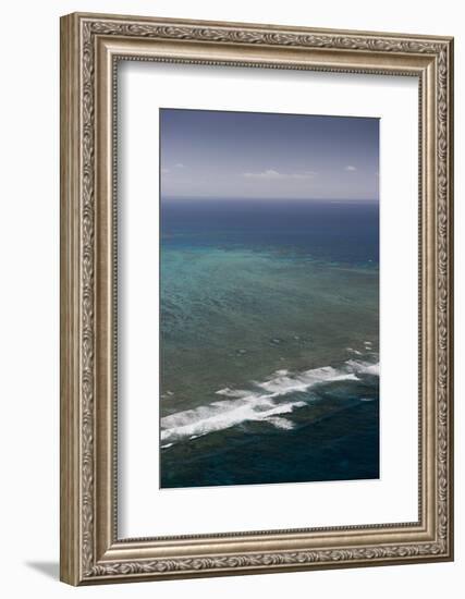 Aerial Photography of Coral Reef Formations of the Great Barrier Reef-Louise Murray-Framed Photographic Print