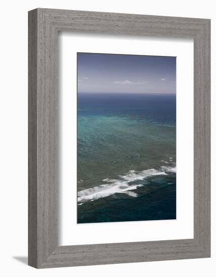 Aerial Photography of Coral Reef Formations of the Great Barrier Reef-Louise Murray-Framed Photographic Print