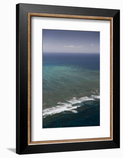 Aerial Photography of Coral Reef Formations of the Great Barrier Reef-Louise Murray-Framed Photographic Print