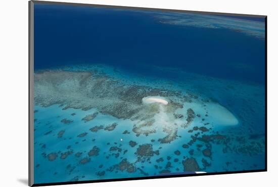 Aerial Photography of Coral Reef Formations of the Great Barrier Reef-Louise Murray-Mounted Photographic Print