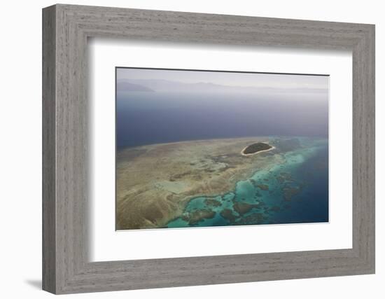 Aerial Photography of Coral Reef Formations of the Great Barrier Reef-Louise Murray-Framed Photographic Print