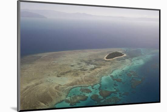 Aerial Photography of Coral Reef Formations of the Great Barrier Reef-Louise Murray-Mounted Photographic Print