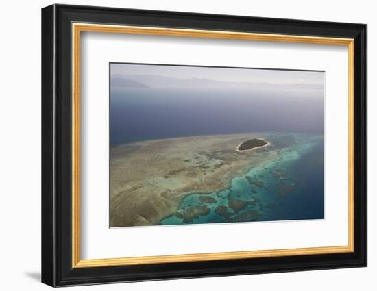 Aerial Photography of Coral Reef Formations of the Great Barrier Reef-Louise Murray-Framed Photographic Print