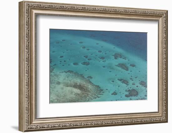 Aerial Photography of Coral Reef Formations of the Great Barrier Reef-Louise Murray-Framed Photographic Print