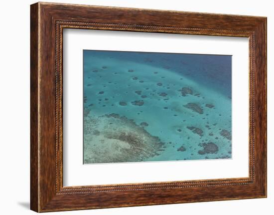 Aerial Photography of Coral Reef Formations of the Great Barrier Reef-Louise Murray-Framed Photographic Print