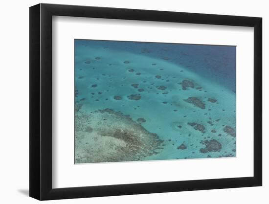 Aerial Photography of Coral Reef Formations of the Great Barrier Reef-Louise Murray-Framed Photographic Print