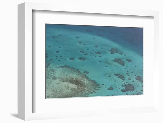 Aerial Photography of Coral Reef Formations of the Great Barrier Reef-Louise Murray-Framed Photographic Print