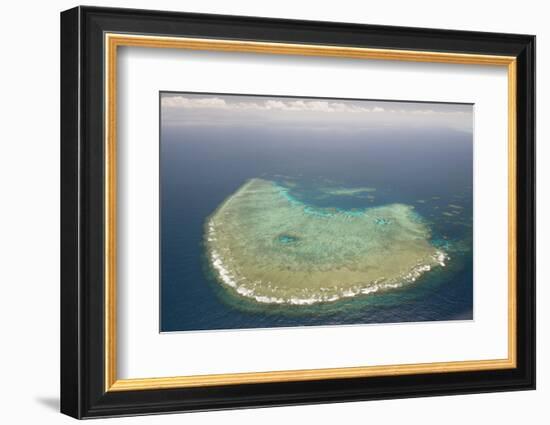 Aerial Photography of Coral Reef Formations of the Great Barrier Reef-Louise Murray-Framed Photographic Print