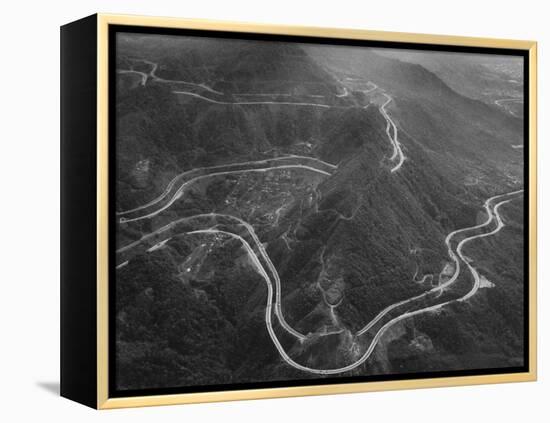 Aerial Picture of the Sao Paulo-Santos Road, also Called the Anchieta-Dmitri Kessel-Framed Premier Image Canvas