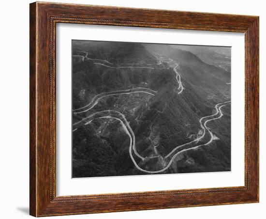 Aerial Picture of the Sao Paulo-Santos Road, also Called the Anchieta-Dmitri Kessel-Framed Photographic Print