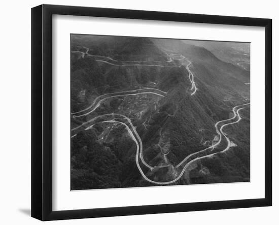 Aerial Picture of the Sao Paulo-Santos Road, also Called the Anchieta-Dmitri Kessel-Framed Photographic Print