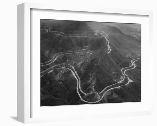 Aerial Picture of the Sao Paulo-Santos Road, also Called the Anchieta-Dmitri Kessel-Framed Photographic Print