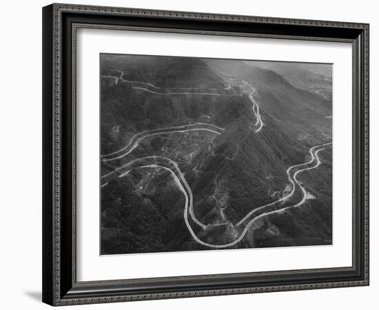 Aerial Picture of the Sao Paulo-Santos Road, also Called the Anchieta-Dmitri Kessel-Framed Photographic Print