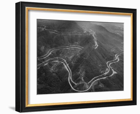 Aerial Picture of the Sao Paulo-Santos Road, also Called the Anchieta-Dmitri Kessel-Framed Photographic Print