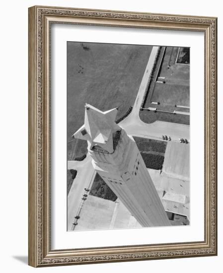 Aerial Shot of San Jacinto Monument. 1952 Houston, Texas-Margaret Bourke-White-Framed Photographic Print