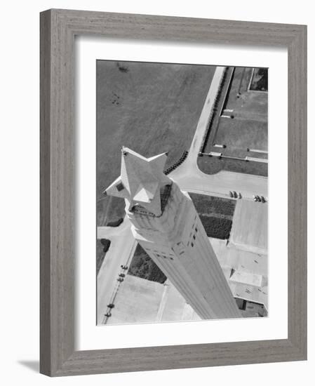 Aerial Shot of San Jacinto Monument. 1952 Houston, Texas-Margaret Bourke-White-Framed Photographic Print