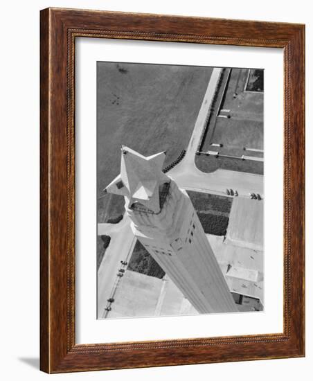 Aerial Shot of San Jacinto Monument. 1952 Houston, Texas-Margaret Bourke-White-Framed Photographic Print