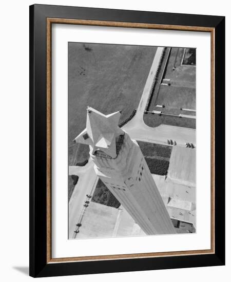 Aerial Shot of San Jacinto Monument. 1952 Houston, Texas-Margaret Bourke-White-Framed Photographic Print