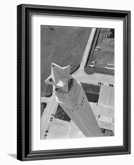 Aerial Shot of San Jacinto Monument. 1952 Houston, Texas-Margaret Bourke-White-Framed Photographic Print