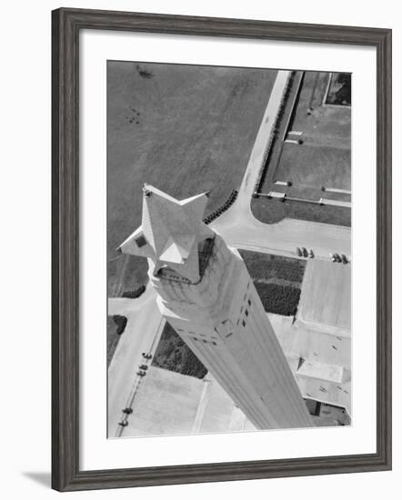 Aerial Shot of San Jacinto Monument. 1952 Houston, Texas-Margaret Bourke-White-Framed Photographic Print