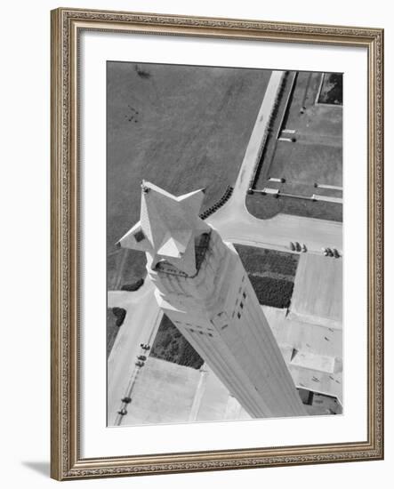 Aerial Shot of San Jacinto Monument. 1952 Houston, Texas-Margaret Bourke-White-Framed Photographic Print