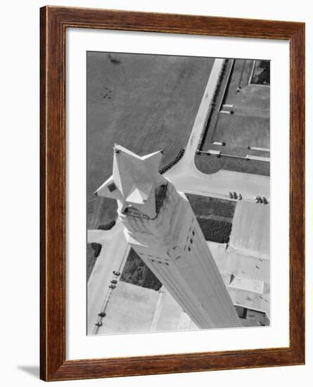 Aerial Shot of San Jacinto Monument. 1952 Houston, Texas-Margaret Bourke-White-Framed Photographic Print