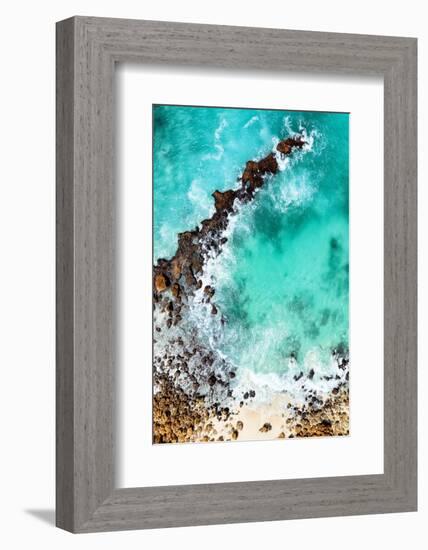 Aerial Summer - Aqua Rocky Beach-Philippe HUGONNARD-Framed Photographic Print