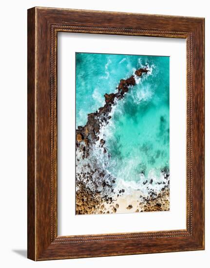 Aerial Summer - Aqua Rocky Beach-Philippe HUGONNARD-Framed Photographic Print