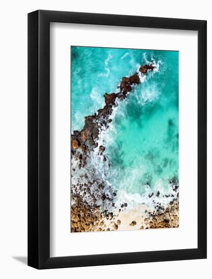 Aerial Summer - Aqua Rocky Beach-Philippe HUGONNARD-Framed Photographic Print