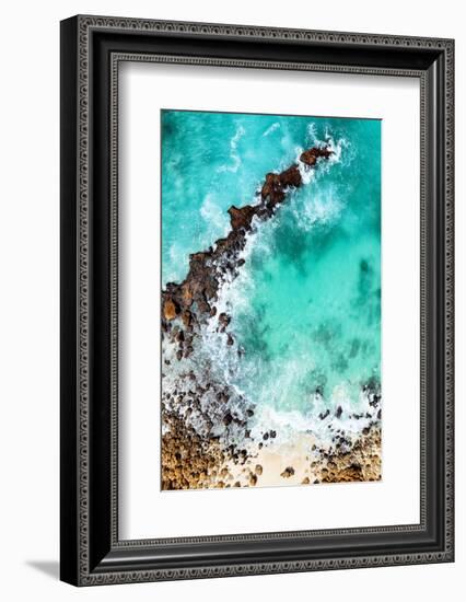 Aerial Summer - Aqua Rocky Beach-Philippe HUGONNARD-Framed Photographic Print